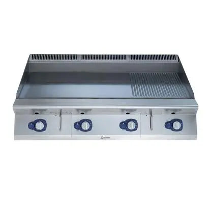 Electrolux Modular Cooking Range Line 900XP 391407, 1200mm Gas Fry Top HP Smooth and Ribbed Scratch Resistant Chromium Plate