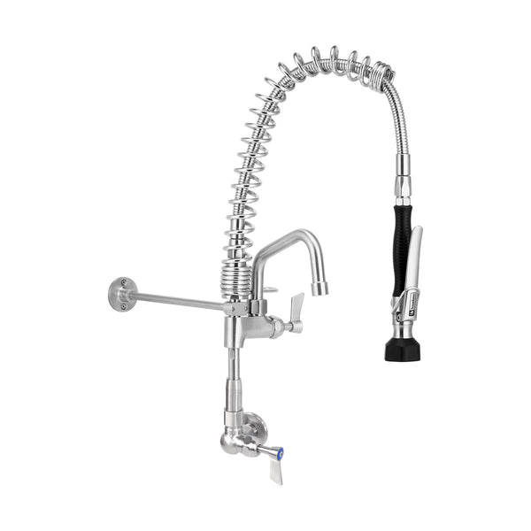 3Monkeez T 3M53706 C Compact Stainless Steel Single Wall Mount Pre Rinse With 6 Pot Filler