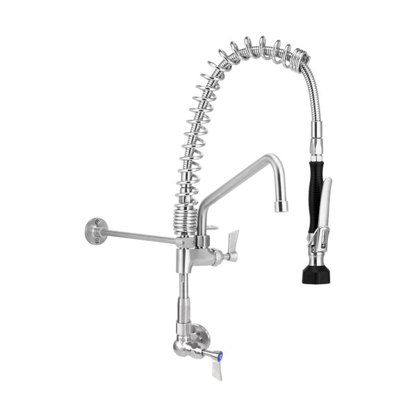 3Monkeez T 3M53712 C Compact Stainless Steel Single Wall Mount Pre Rinse With 12 Pot Filler