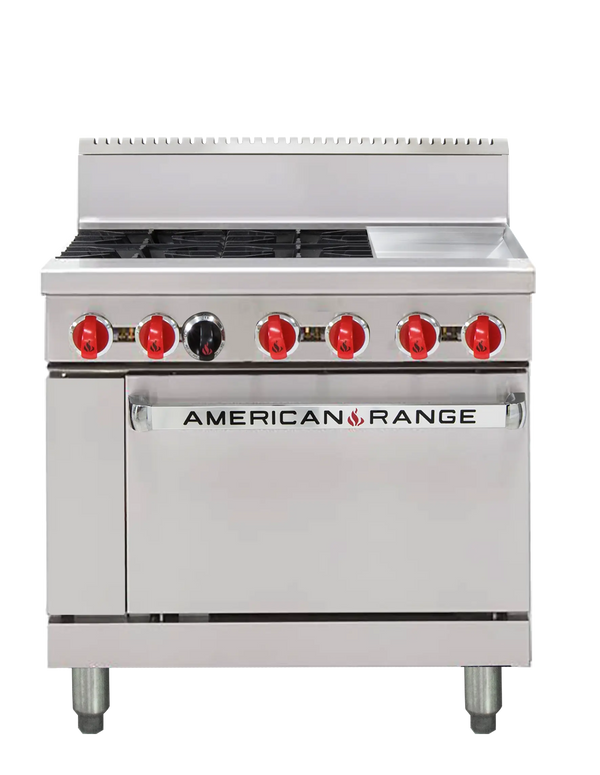 American Range 36" Oven Range AAR.4B.12G
