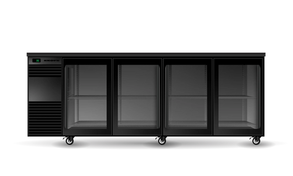 Skope BB.4.GSL, 4 Glass Sliding Door Back Bar Fridge