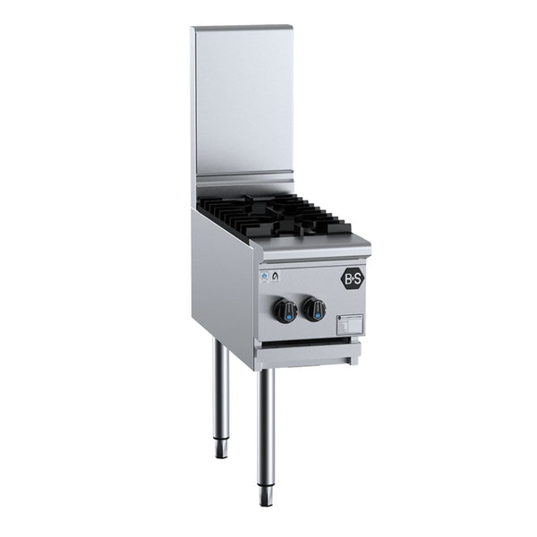 B+S Black BAWBT-SB2L Two Burner Boiling Top Left Hand Wok Attachment