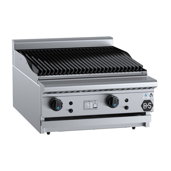 B+S Black CBR-6 600mm Char Broiler on Stand