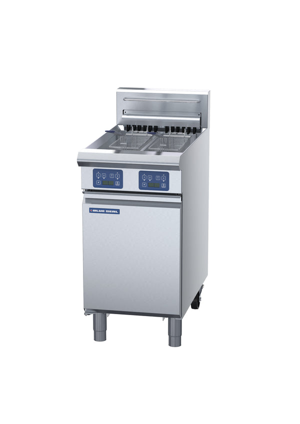 Blue Seal Evolution SF90-CB, 900mm Solid Fuel Char Grill Splashback Model with Cabinet Base