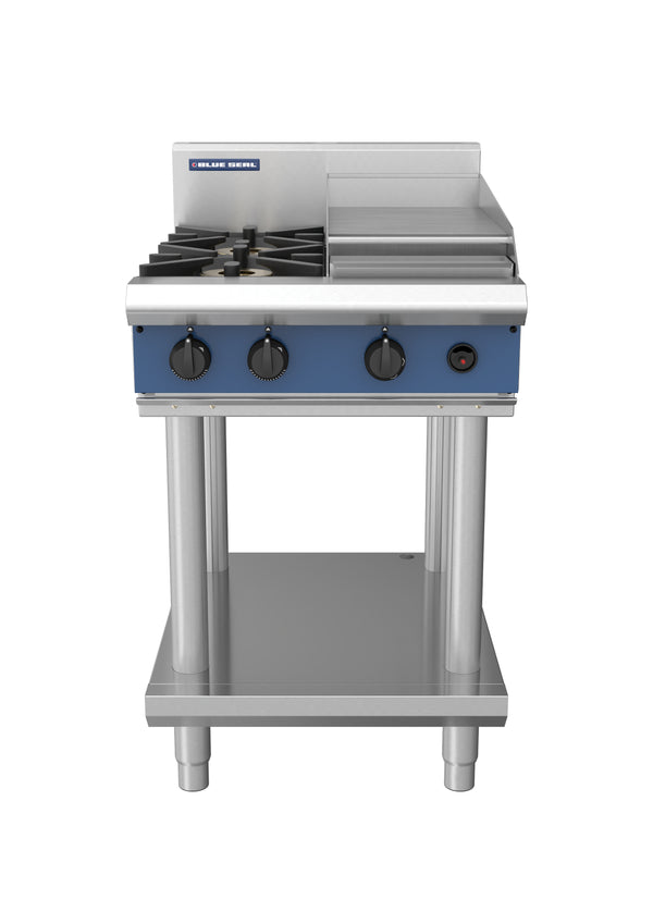 Blue Seal Evolution G514C-CB, 2 Burner with 300mm Griddle Cooktop with Cabinet Base