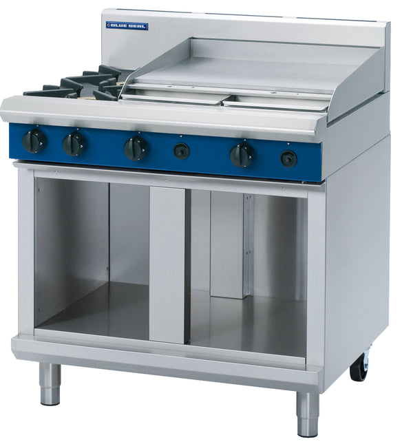 Blue Seal Evolution G516B-CB, 2 Burner with 600mm Griddle Cooktop with Cabinet Base