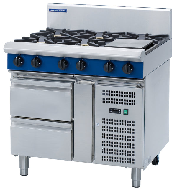 Blue Seal Evolution G516D-RB, 6 Burner Cooktop with Refrigerated Base