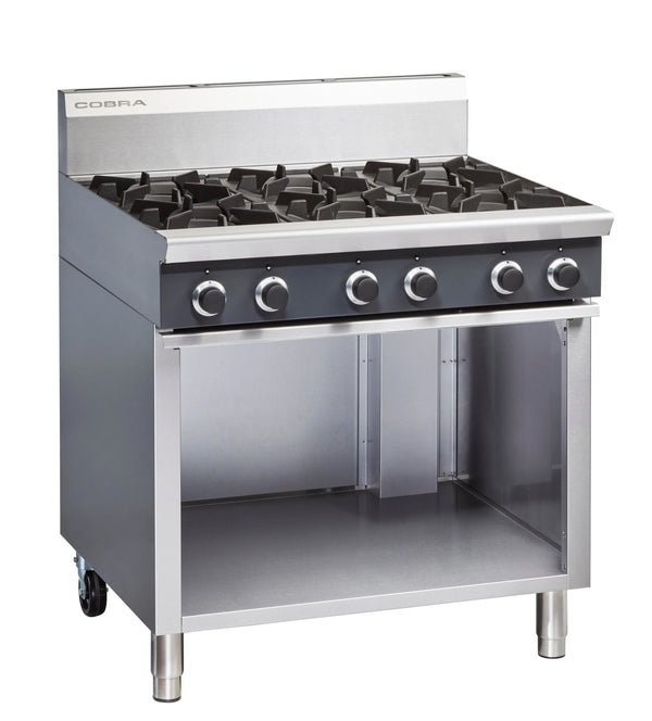 Cobra C9D, 6 Burner Cooktop with Cabinet Base