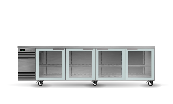 Skope CL.4.GSW BackBar 4 Glass Swing Door CounterLine Fridge