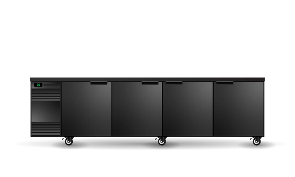 Skope CL.4.SSW, 4 Solid Swing Door CounterLine Back Bar Fridge