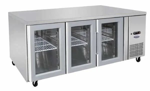 Atosa EPF3731, 3 Glass Door Under Counter Fridge 450L