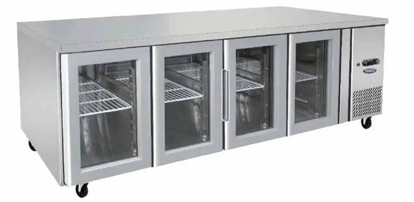 Atosa EPF3741, 4 Glass Door Under Counter Fridge 560L