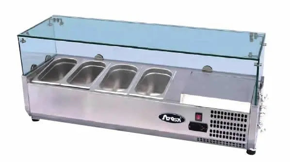 Atosa ESL3885, 1600mm Countertop Salad Bar Prep Fridge 7 x 1/4 GN Pans