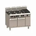 LUUS Static Oven RS-6B3C, 1200mm 6 burners 300 Bbq & Oven