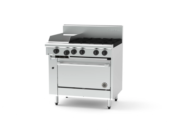 Goldstein 800 PF12G428-X, 4 Burner with 305mm Griddle Oven Range