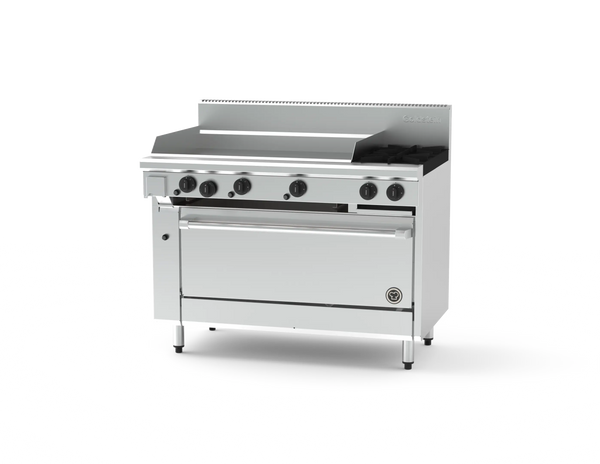 Goldstein 800 PF36G240-X, 2 Burner with 914mm Griddle Oven Range