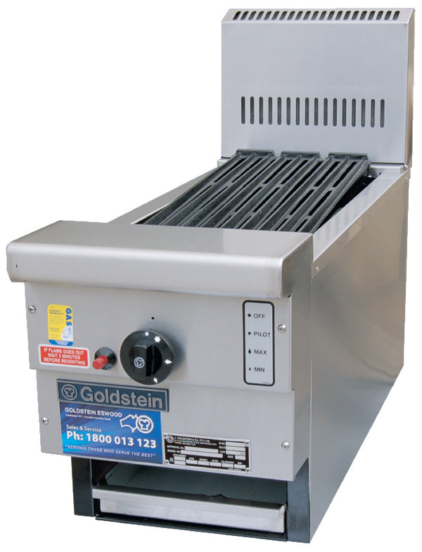 Goldstein 800 RBA12L, 305mm Char Broiler with Splashback