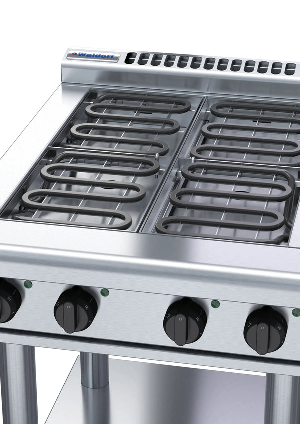 Waldorf 800 RNL8400E-LS, 4 Element Cooktop Low Back Model with Leg Stand