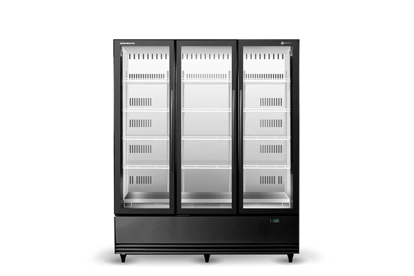 Skope SKB1500N-A 3 Glass Door Display or Storage Fridge - Black/White