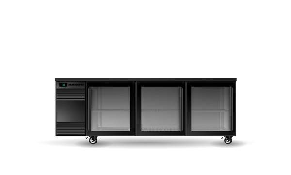 Skope SL.3.GSL, 3 Glass Sliding Door SlimLine Back Bar Fridge