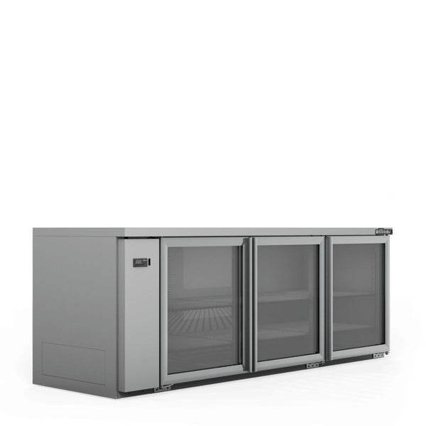 Williams Boronia HB3RGS Three Door Stainless Steel Remote Back Bar Counter Display Refrigerator