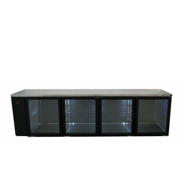 Williams Boronia HB4RGB Four Door Black Colorbond Remote Back Bar Counter Display Refrigerator