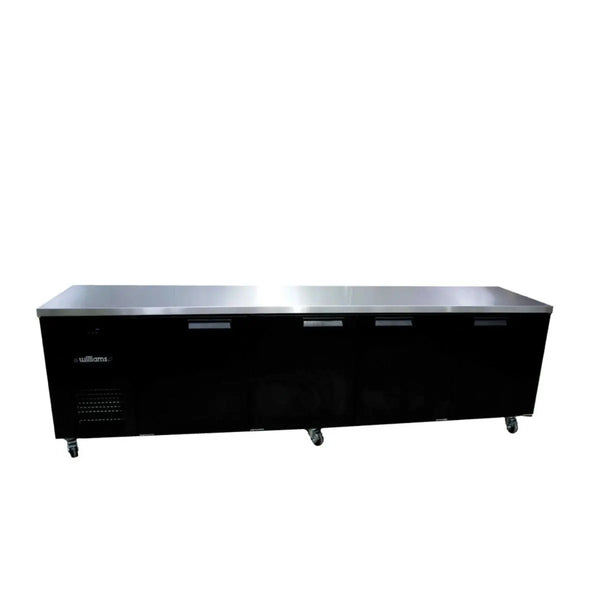 Williams Boronia HB4USBHC Four Solid Door Black Colorbond Under Counter Display Refrigerator (Replaces HB4USB)