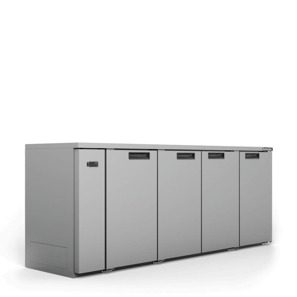 Williams Cameo HC4RSS Four Door Stainless Steel Remote Back Bar Counter Display Refrigerator