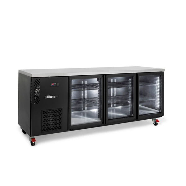 Williams Cameo Mini HCM2UGSHC Two Door Stainless Steel Under Counter Display Refrigerator