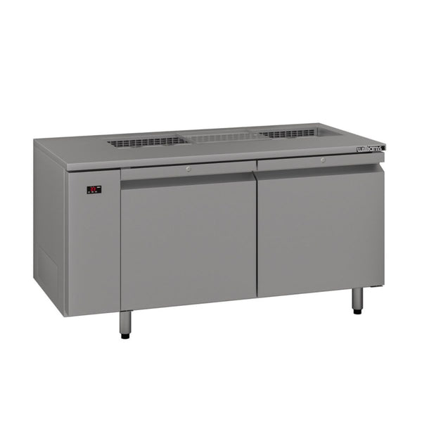 Williams Emerald HE2RSS Two Door Stainless Steel Remote Under Counter Storage Refrigerator