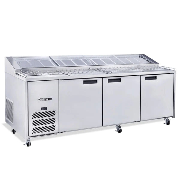 Williams Jade HJ3PCBASS Three Door Pizza Preparation Fridge - Stainless Steel
