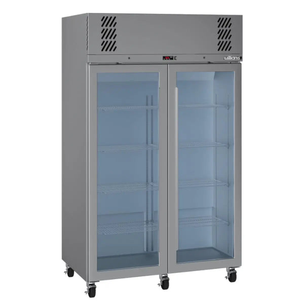 Williams Pearl LP2GS Star Double Glass Door Upright Freezer -Stainless Steel (Replaces LPS2GDSS)