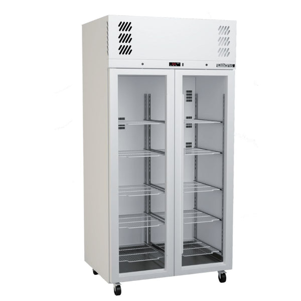 Williams Pearl Slim HPR2GW, Upright Display Fridge Double Glass Door, White Colorbond - formally Ruby Star HR2GW