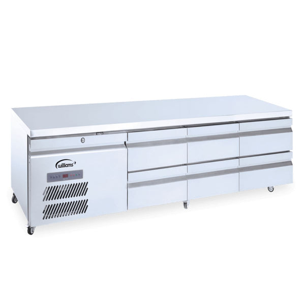 Williams Under Broiler Counter HUBC6 Six Drawer Self Contained Lowline Refigerator