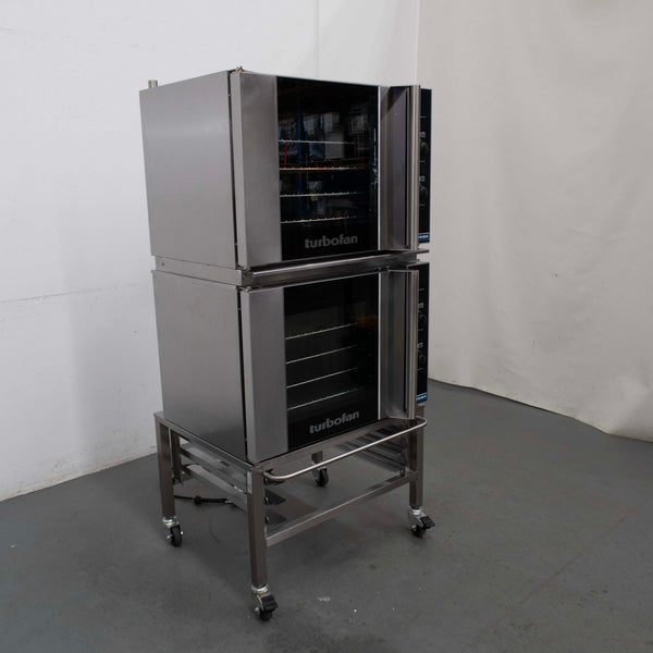 Turbofan E31D4/2C Double Stacked Convection Ovens on Stand