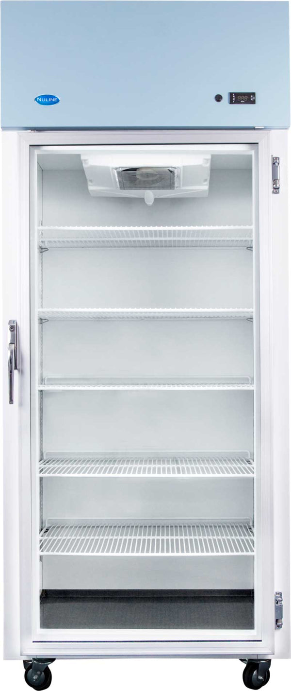 Nuline NLMF700/1, 1 Glass Door Top Mount Laboratory Fan Forced Freezer with Digital Control