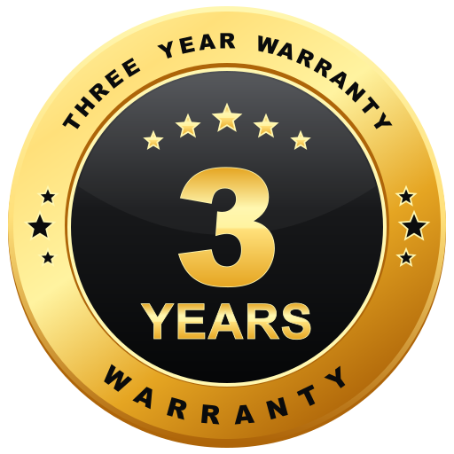 3-year manufacturer warranty; conditions apply