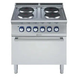 Electrolux Modular Cooking Range Line 700XP 371016, 4-Hot Plates Electric Boiling Top Range on Electric Oven