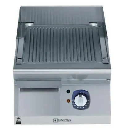 Electrolux Modular Cooking Range Line 700XP 371332, 400mm Electric Fry Top Ribbed Brushed Chrome Plate