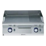 Electrolux Modular Cooking Range Line 700XP 371335, 800mm Gas Fry Top Smooth and Ribbed Brushed Chrome Plate