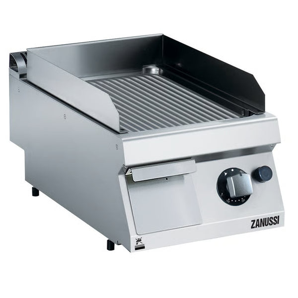 Zanussi EVO700 372323, 400mm Fry Top with Ribbed Brushed Chrome Plate
