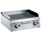 Zanussi EVO700 372335, 800mm Fry Top with 2/3 Smooth and 1/3 Ribbed Brushed Chrome Plate
