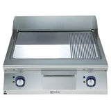 Electrolux Modular Cooking Range Line 900XP 391074, Full Module Electric Fry Top Smooth and Ribbed Polished Chrome Plate