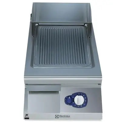 Electrolux Modular Cooking Range Line 900XP 391354, 400mm Gas Fry Top Ribbed Brushed Chrome Plate