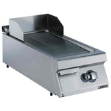 Zanussi EVO900 392354, 400mm Fry Top with Ribbed Brushed Chrome Sloped Plate
