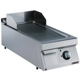 Zanussi EVO900 392356, 400mm Fry Top with Ribbed Brushed Chrome Sloped Plate