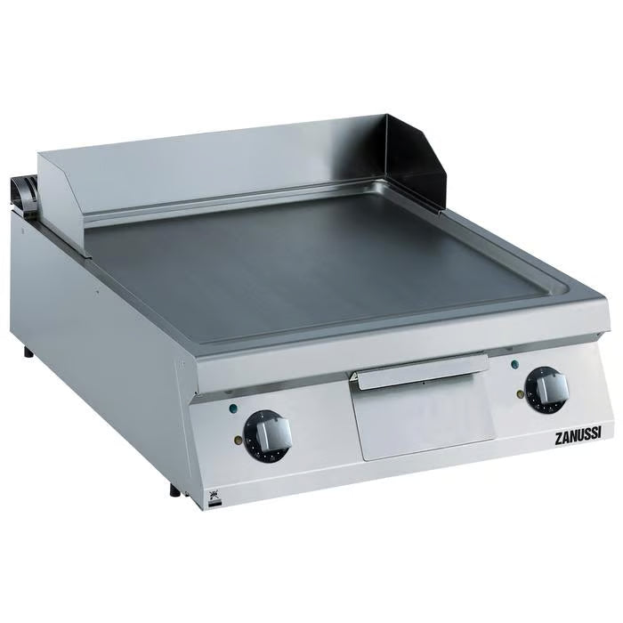 Zanussi EVO900 392400, 800mm Fry Top with Smooth Brushed Chrome Horizontal Plate