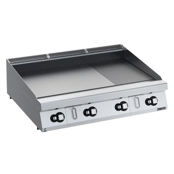 Zanussi EVO900 392407, 1200mm Fry Top with 2/3 Smooth 1/3 Ribbed Chromium Plate