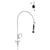 3Monkeez T 3M53506 Stainless Steel Line Retractor Dual Hob Mounted Pre Rinse Unit With 6 Pot Filler