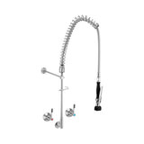 3Monkeez T 3M53810 Stainless Steel Wall Stops And Elbow Pre Rinse Unit